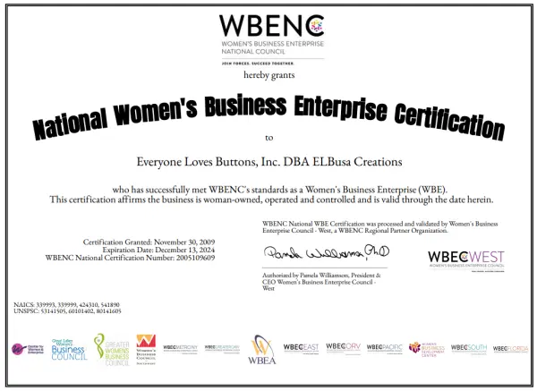 WBENC Certificate